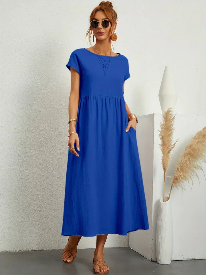 Gabrielle™ - Fließendes Midikleid mit zeitloser Eleganz
