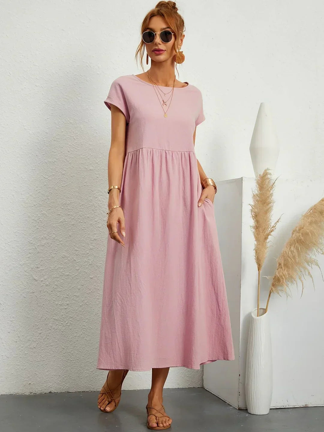 Gabrielle™ - Fließendes Midikleid mit zeitloser Eleganz