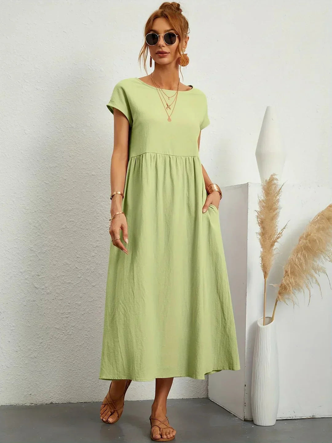 Gabrielle™ - Fließendes Midikleid mit zeitloser Eleganz