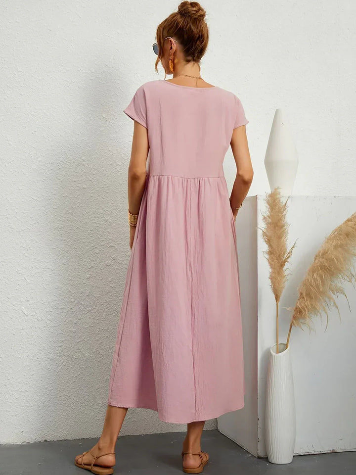 Gabrielle™ - Fließendes Midikleid mit zeitloser Eleganz