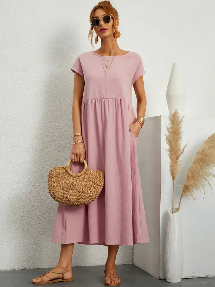 Gabrielle™ - Fließendes Midikleid mit zeitloser Eleganz