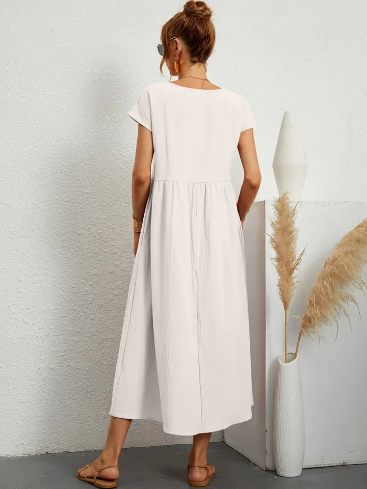 Gabrielle™ - Fließendes Midikleid mit zeitloser Eleganz