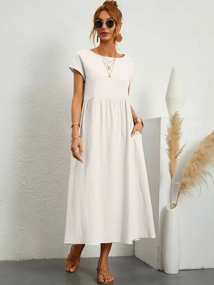 Gabrielle™ - Fließendes Midikleid mit zeitloser Eleganz