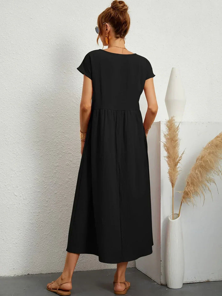 Gabrielle™ - Fließendes Midikleid mit zeitloser Eleganz