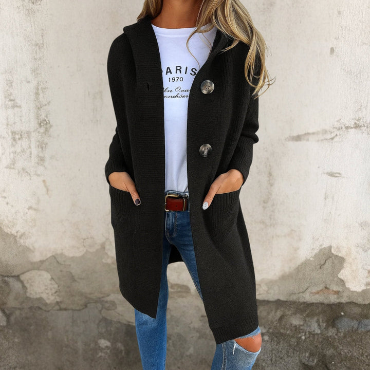 Paula - Elegante lange Strickjacke