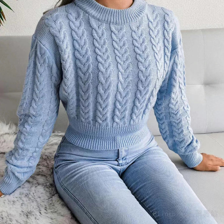 Lara – EverWarm-Strickpullover mit Zopfmuster