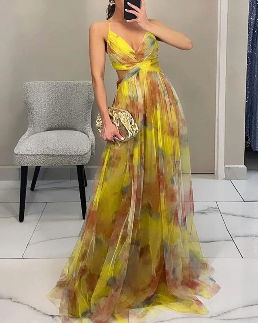 Lisa-Marie -  Elegantes florales Maxikleid