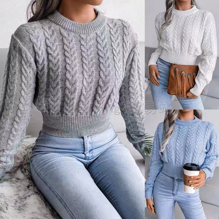 Lara – EverWarm-Strickpullover mit Zopfmuster