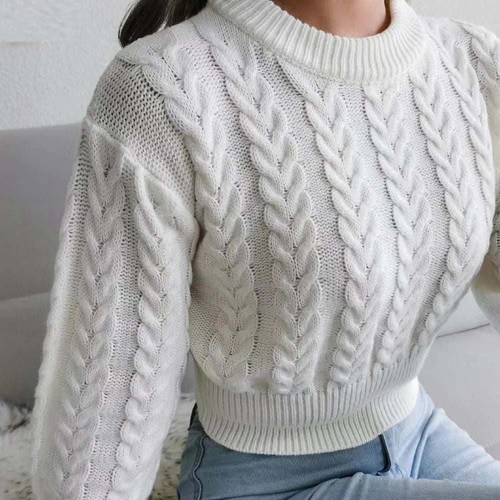 Lara – EverWarm-Strickpullover mit Zopfmuster