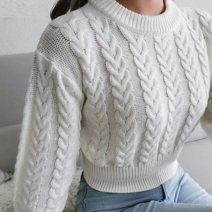 Lara – EverWarm-Strickpullover mit Zopfmuster
