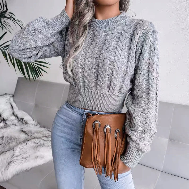 Lara – EverWarm-Strickpullover mit Zopfmuster