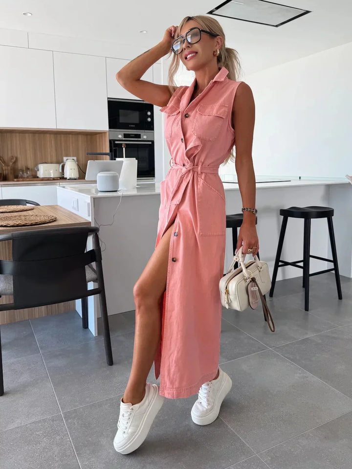 Isabelle - Maxi-Jeanskleid