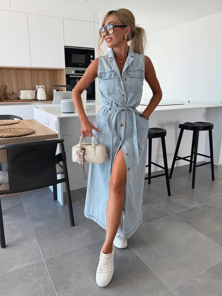 Isabelle - Maxi-Jeanskleid