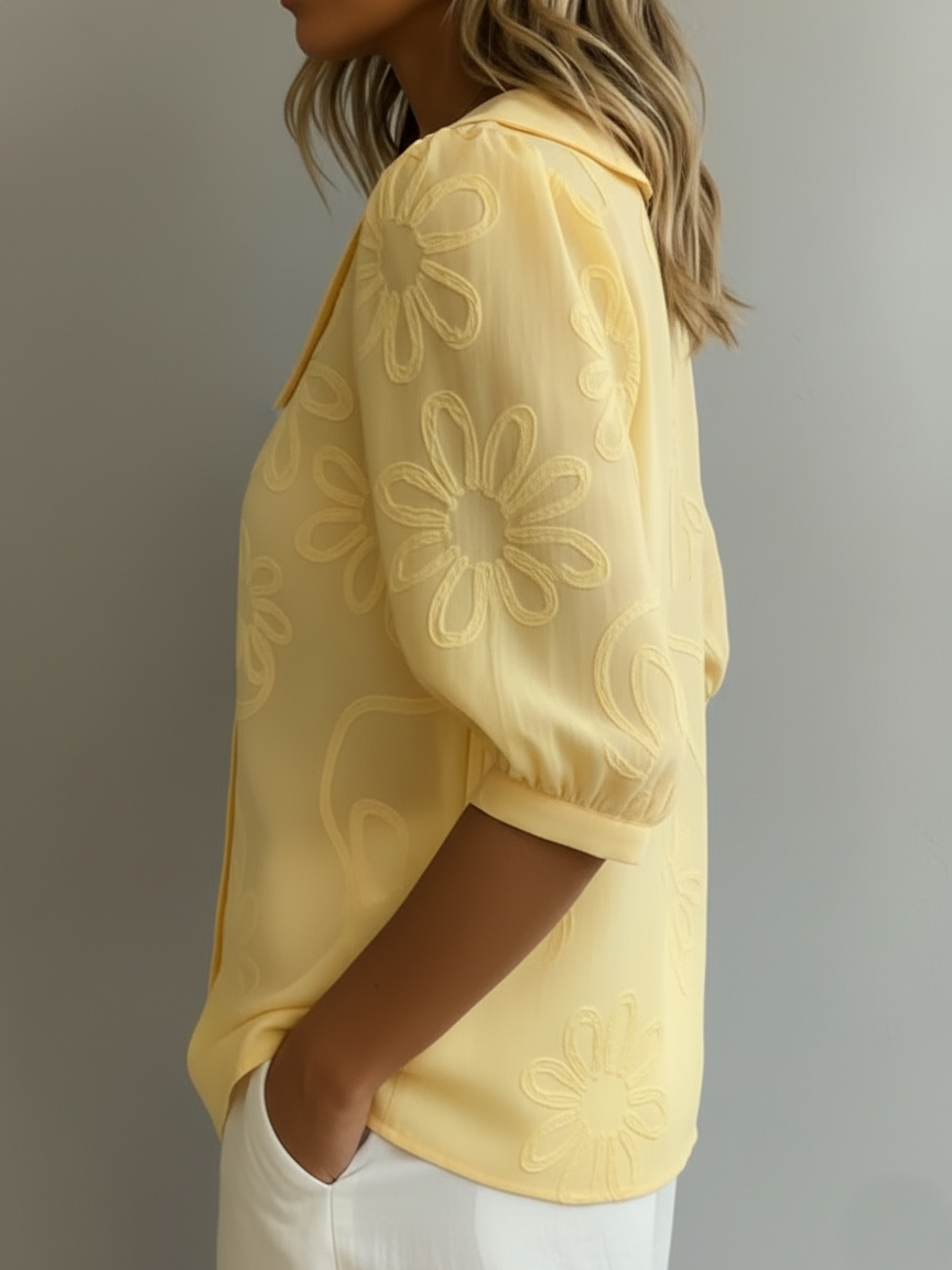 Aurélie™ – Leichte Bluse mit Blumenmuster und natürlicher Eleganz