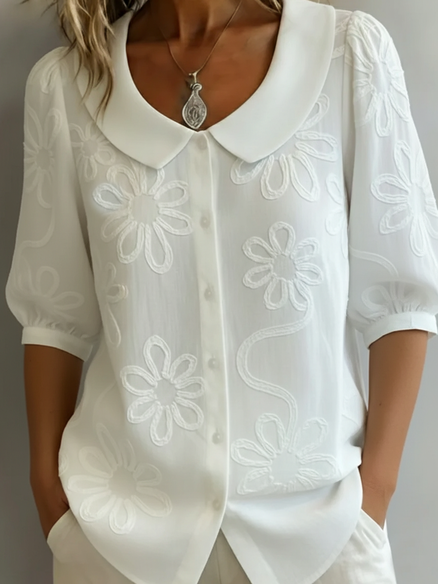Aurélie™ – Leichte Bluse mit Blumenmuster und natürlicher Eleganz