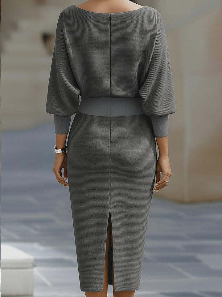 Clarisse — Zeitlos elegantes drapiertes Midikleid