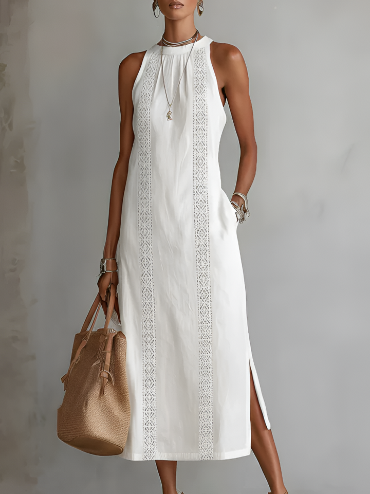 Samantha - Midi - Kleid aus Leinen