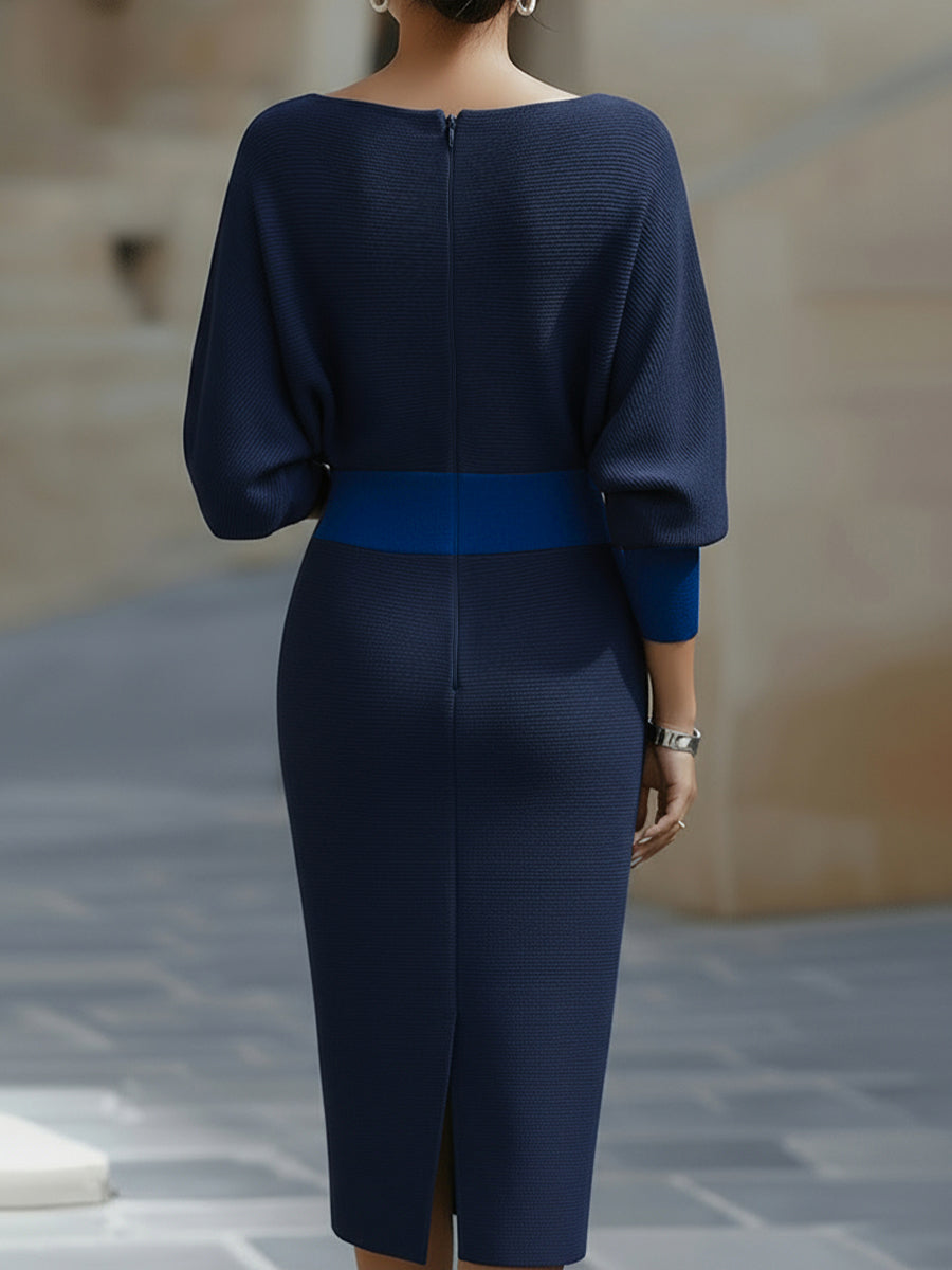 Clarisse — Zeitlos elegantes drapiertes Midikleid
