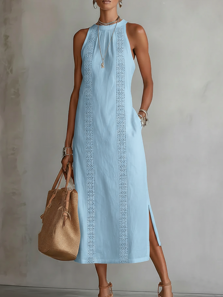 Samantha - Midi - Kleid aus Leinen