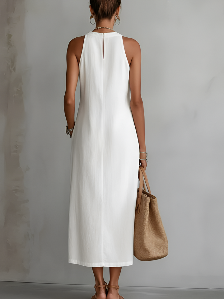 Samantha - Midi - Kleid aus Leinen