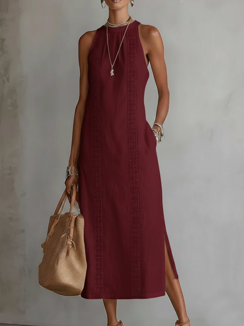 Samantha - Midi - Kleid aus Leinen
