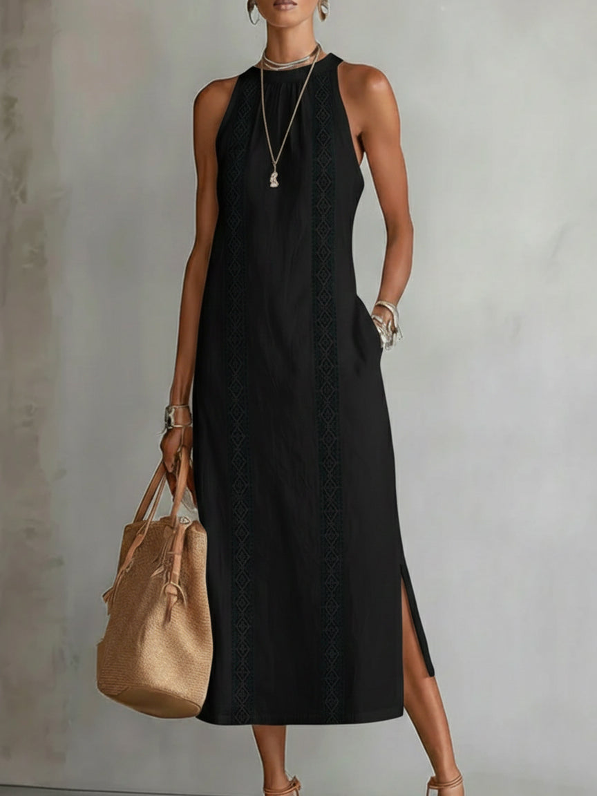 Samantha - Midi - Kleid aus Leinen