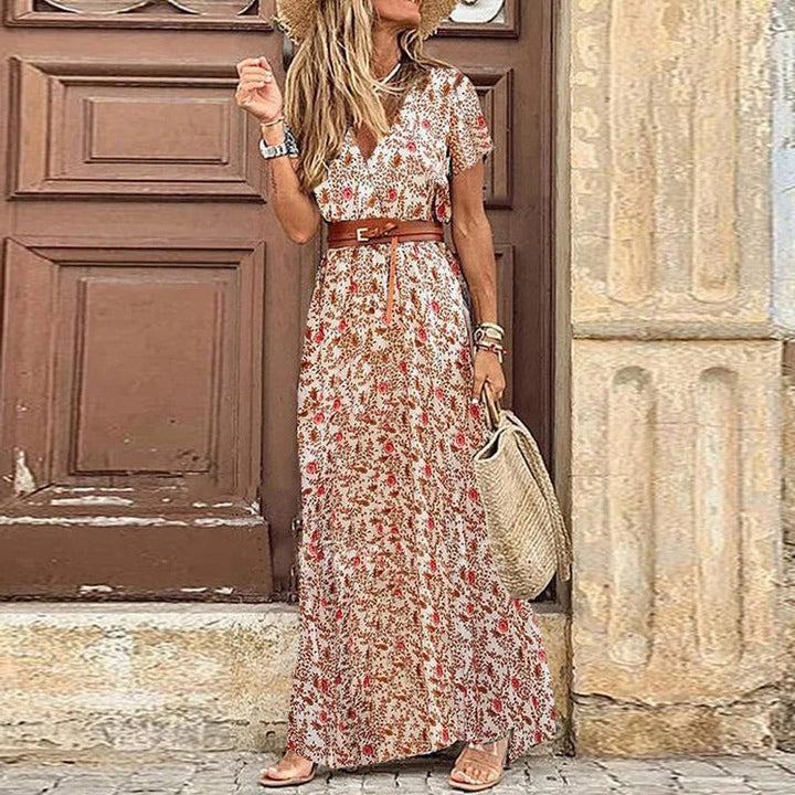 Karin - Elegantes Kleid im Ibiza-Stil - Inklusive Gürtel