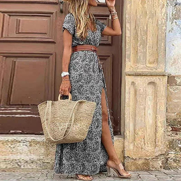 Karin - Elegantes Kleid im Ibiza-Stil - Inklusive Gürtel