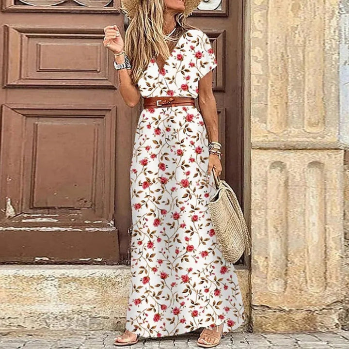 Karin - Elegantes Kleid im Ibiza-Stil - Inklusive Gürtel